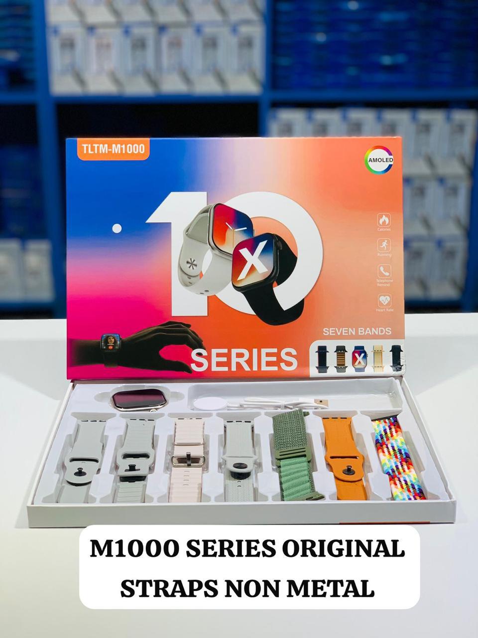 M1000 Smart Watch – 7 Original Straps | AMOLED Display